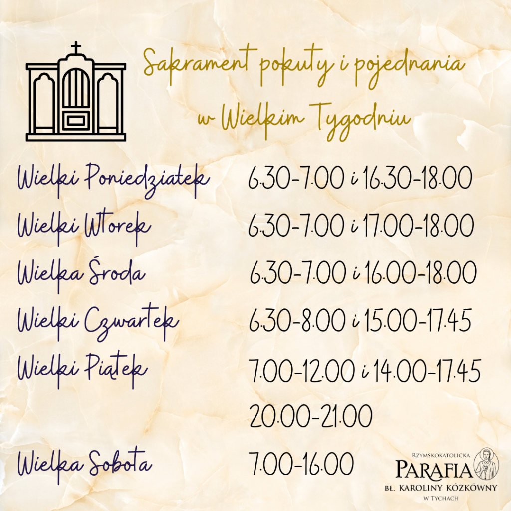 Spowiedź w Wielkim Tygodniu
