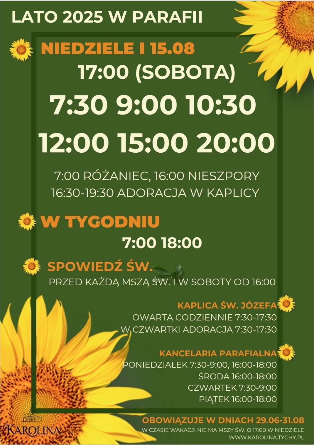 Porządek Mszy św. w czasie wakacji