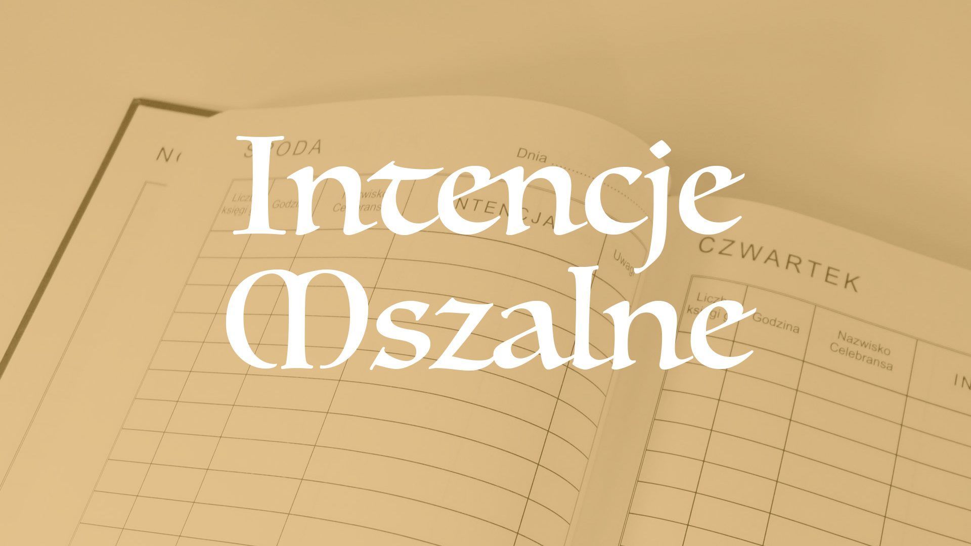 Zamawianie intencji mszalnych