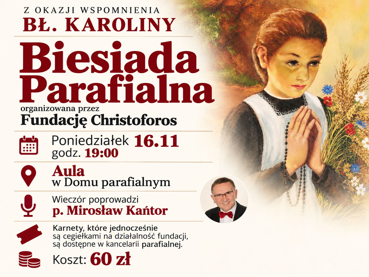 Biesiada Parafialna z okazji wspomnienia bł. Karoliny